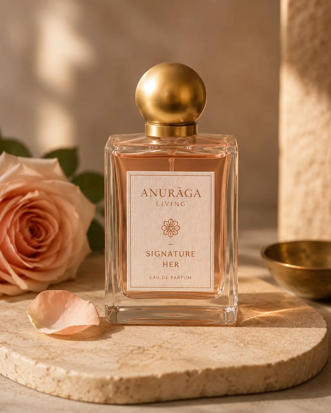 Anurāga Signature Perfume for Her in an elegant glass bottle